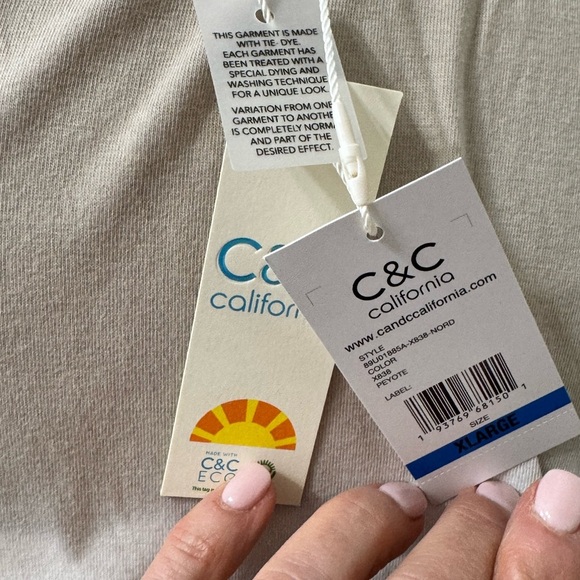 C&C California NWT❤️Tie Dye Jersey Dress - Sand - Picture 6 of 7